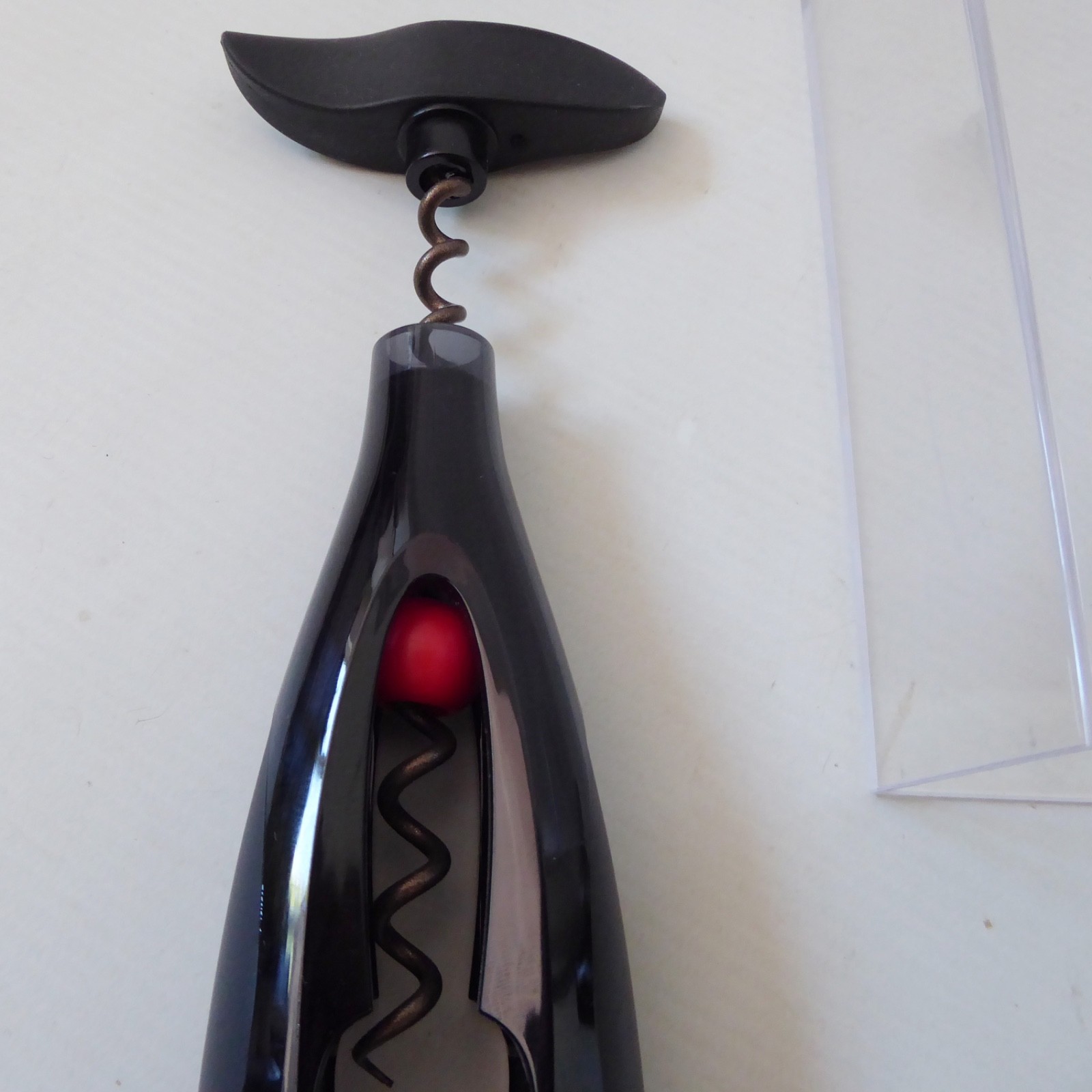 Le Creuset screw pull Activ-ball corkscrew GS-200, black and red boxed. Vintage - Image 4