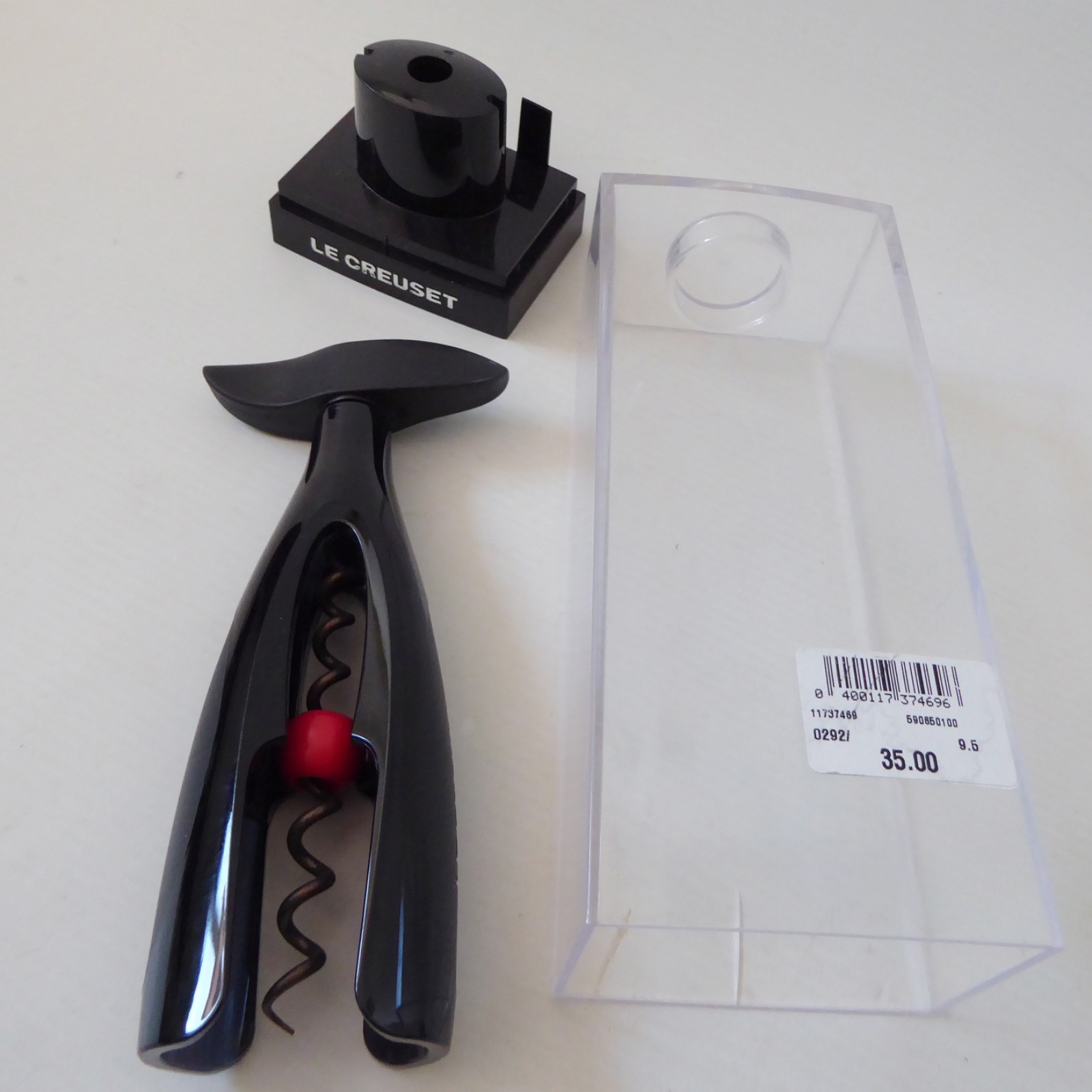 Le Creuset screw pull Activ-ball corkscrew GS-200, black and red boxed. Vintage - Image 6