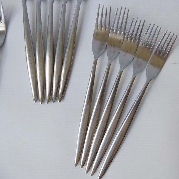 Mid century Wostenholm MONTE CARLO dessert, dinner, fish forks. Cutlery S/Steel - Image 5