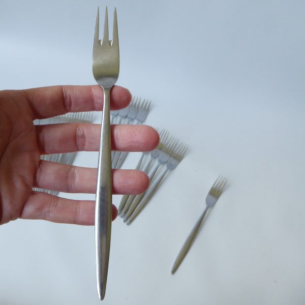 Mid century Wostenholm MONTE CARLO dessert, dinner, fish forks. Cutlery S/Steel - Image 6