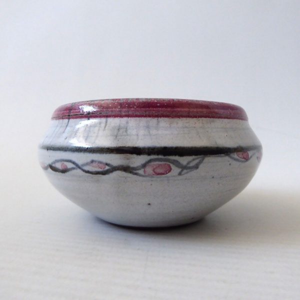 Rye Pottery mid century 1955-1956 small vintage pottery ceramic red clay bowl - Image 3