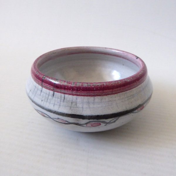 Rye Pottery mid century 1955-1956 small vintage pottery ceramic red clay bowl - Image 4