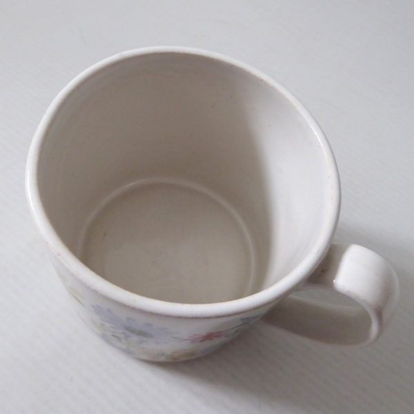 Rye Pottery vintage hand painted flower mug cup. 1970s pretty retro blue pastels - Image 12