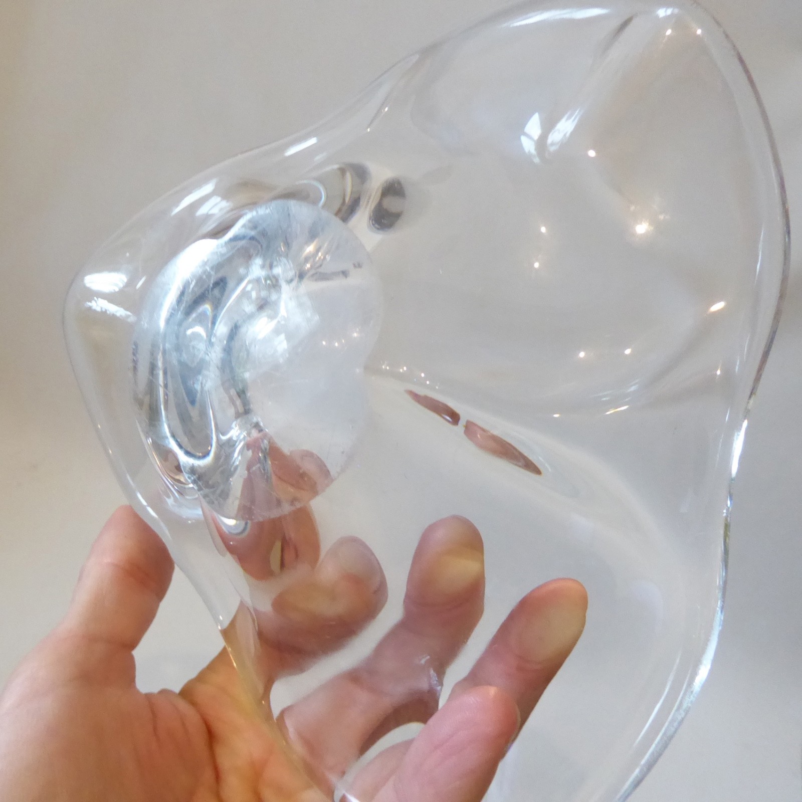 Sevres French crystal art glass bowl dish, vintage 1950s 1960s mid century retro - Image 12