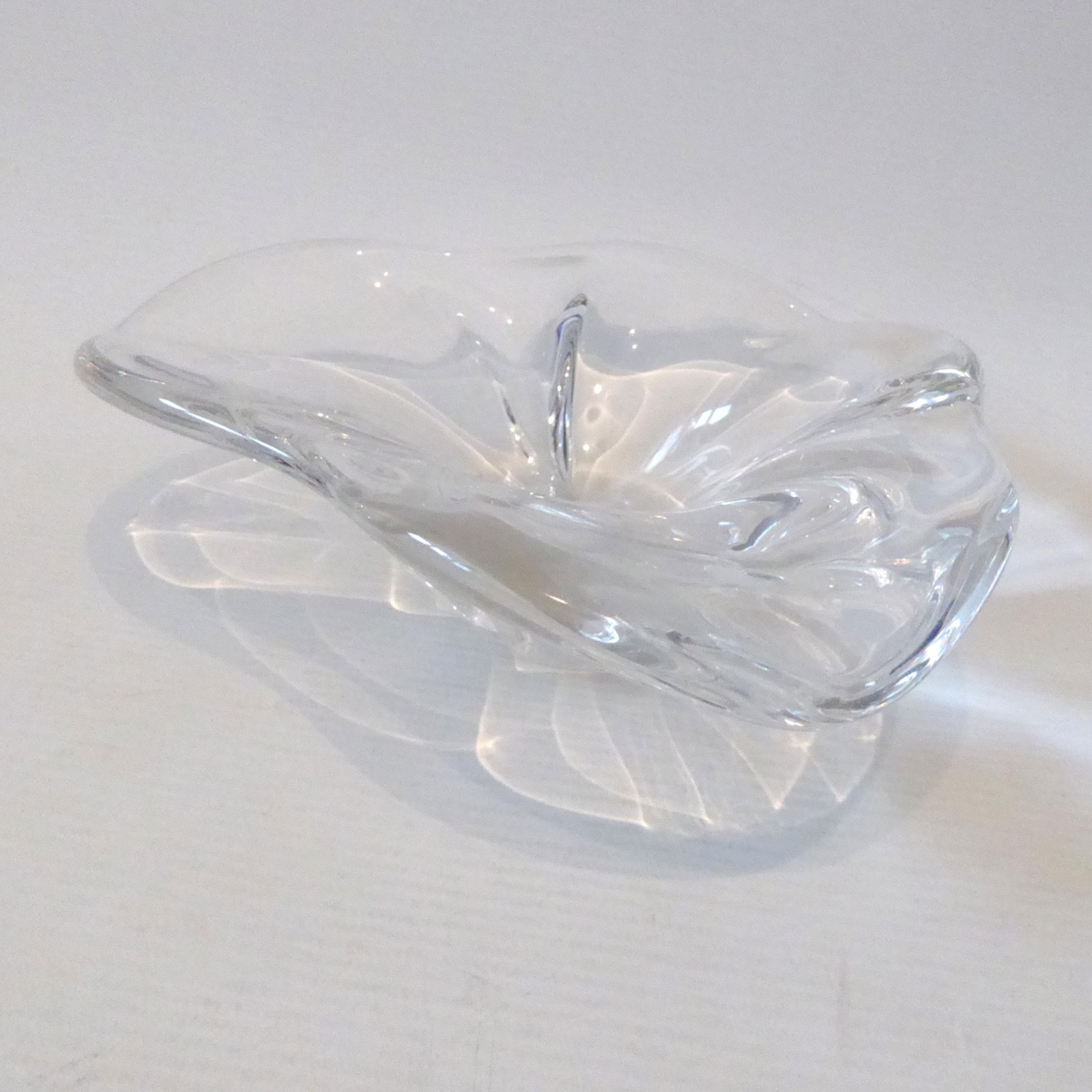 Sevres French crystal art glass bowl dish, vintage 1950s 1960s mid century retro - Image 4