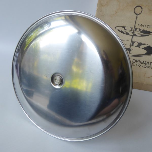 Stelton of Denmark mid century modern stainless steel two tier tray, cake stand - Image 10