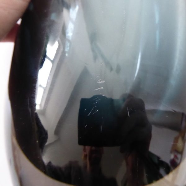 Vintage 1960s Whitefriars 9653 9.5" Indigo art glass vase, tall ovoid mid centur - Image 12