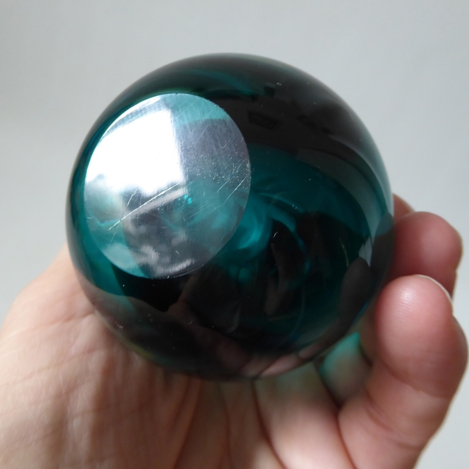 Vintage 1990s Caithness art glass vase, Stroma 4022. Kingfisher blue green cased - Image 10