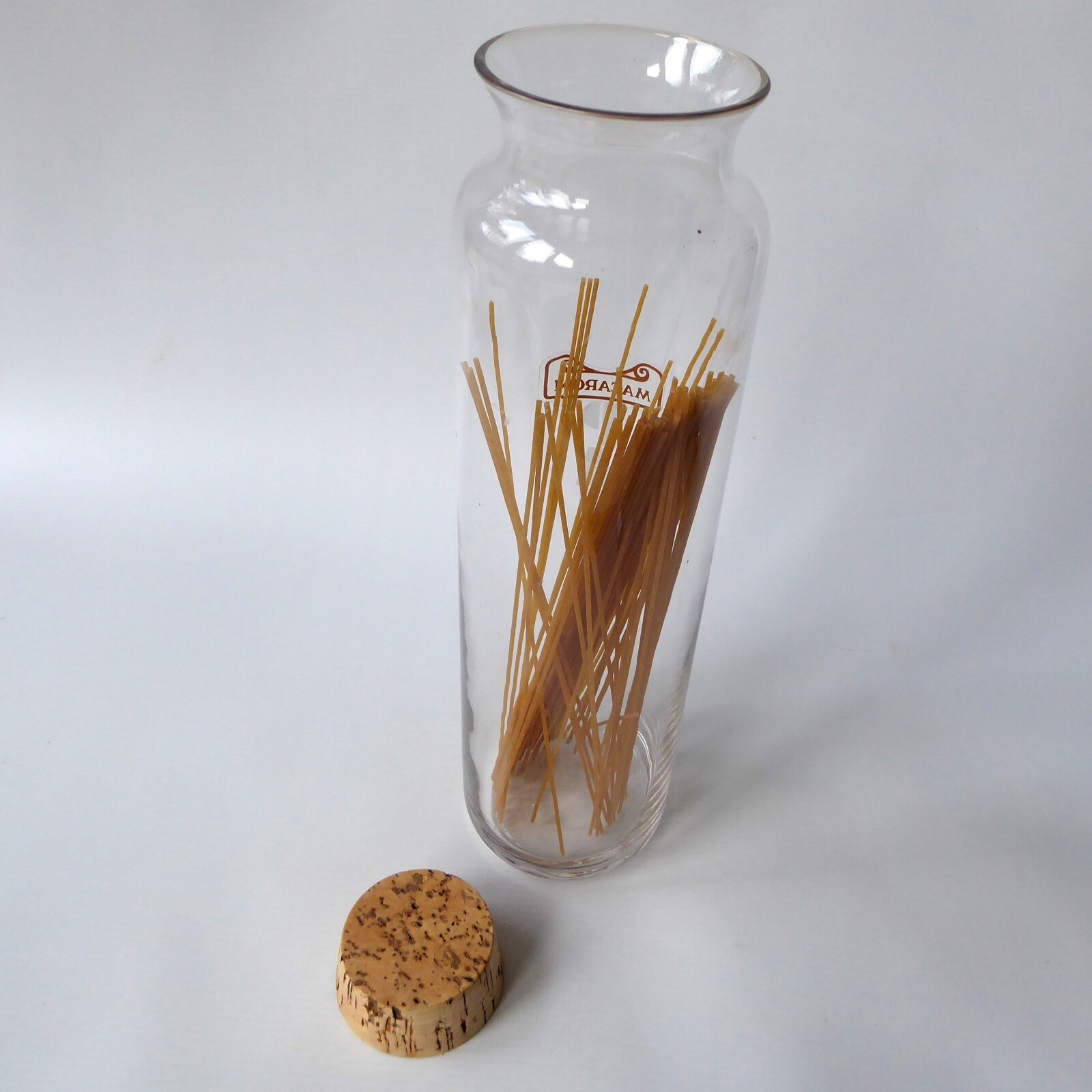 Vintage Dartington Glass FT121 tall PASTA spaghetti jar canister container +cork - Image 11