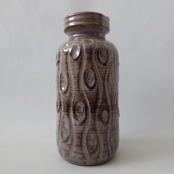 Vintage Scheurich West German ceramic vase 288-22 Koralle Onion, grey beige 60s - Image 3