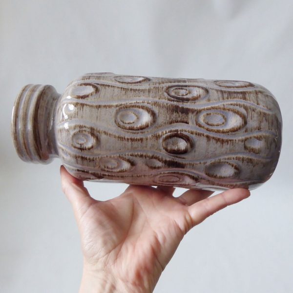 Vintage Scheurich West German ceramic vase 288-22 Koralle Onion, grey beige 60s - Image 5