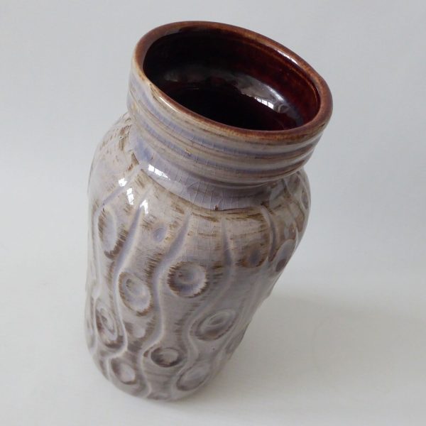 Vintage Scheurich West German ceramic vase 288-22 Koralle Onion, grey beige 60s - Image 9