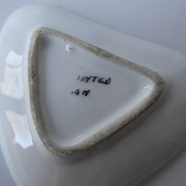 Vintage mid century small Italian pottery ceramic pin dish. Italy signed woman - Image 8