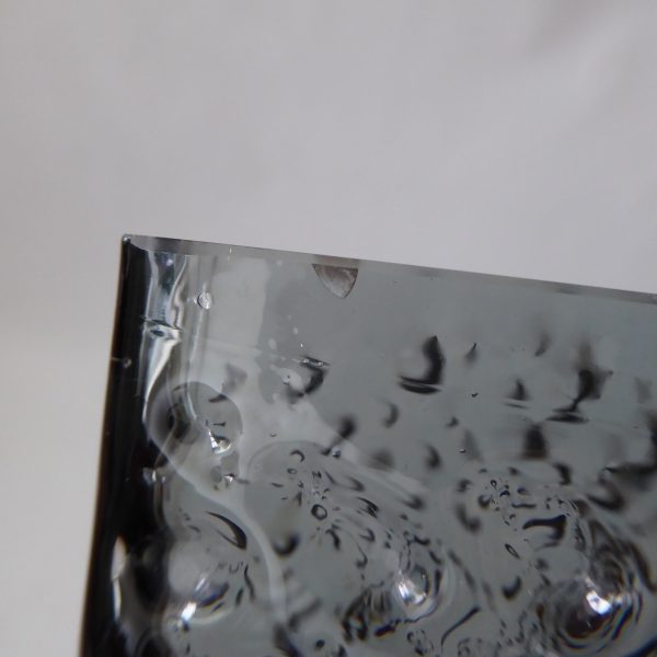 Whitefriars bow fronted nailhead 9685 pewter grey art glass vase, Baxter 60s/70s - Image 17