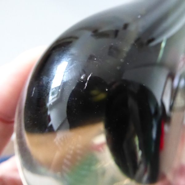 Whitefriars pewter grey hambone 9656 vintage art glass vase, 5.5" Baxter 1960s - Image 11