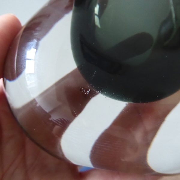 Whitefriars pewter grey hambone 9656 vintage art glass vase, 5.5" Baxter 1960s - Image 12