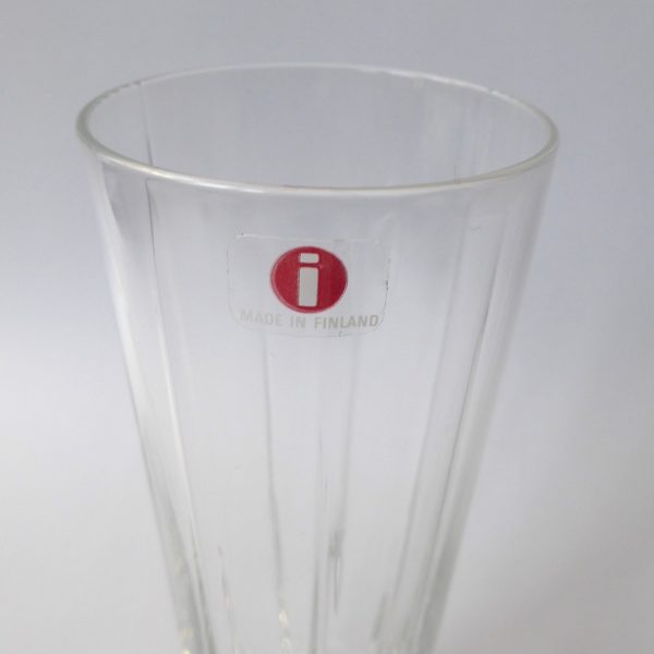 iittala Finland Viiri 1990 tall champagne flute glass, Valto Kokko. Vintage vase - Image 6