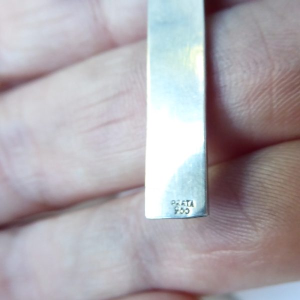 1970s Prata silver 900 cross pendant for necklace. Crucifix brutalist modernist - Image 10