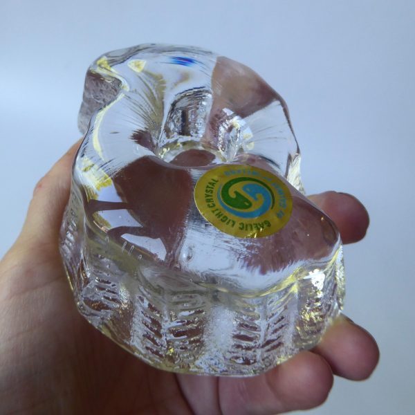 2 vintage boxed Galway Ireland Gaelic crystal art glass dinner candle holders - Image 12