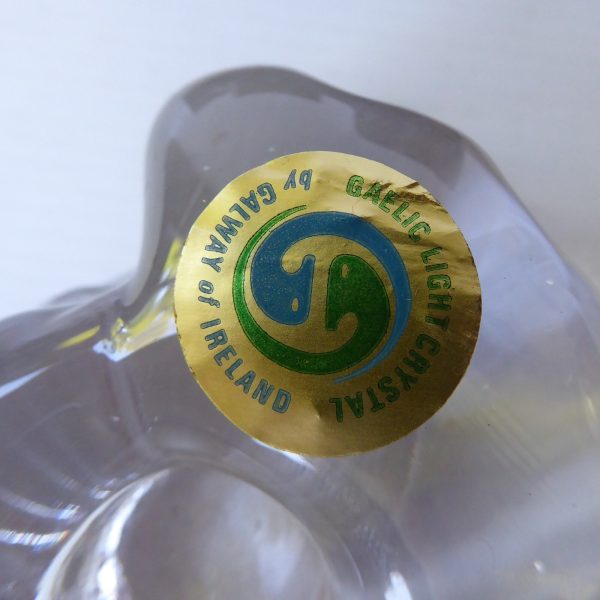 2 vintage boxed Galway Ireland Gaelic crystal art glass dinner candle holders - Image 14