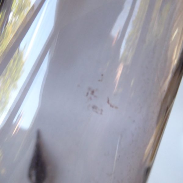 23" Empoli genie bottle decanter, Italian. Vintage conical art glass mid century - Image 14