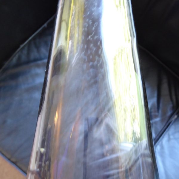 23" Empoli genie bottle decanter, Italian. Vintage conical art glass mid century - Image 16