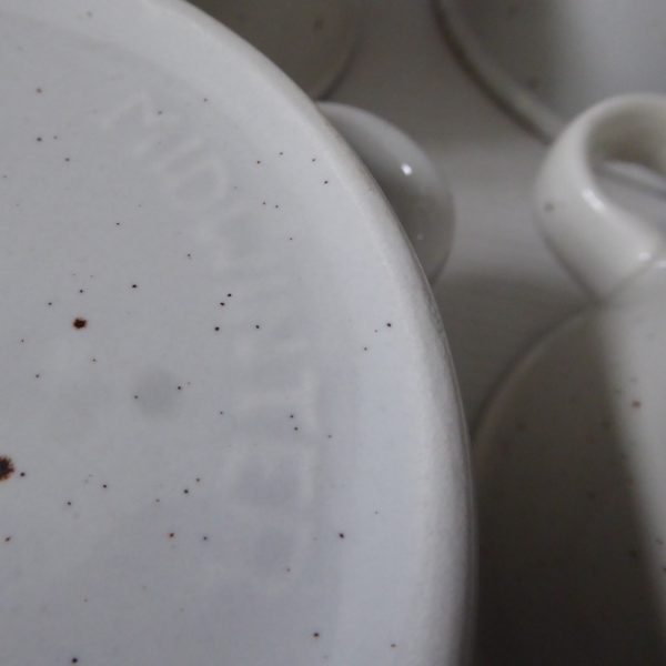 4 Midwinter Creation soup bowls + saucers, 1970s 1980s. Stonehenge pottery cups - Image 11