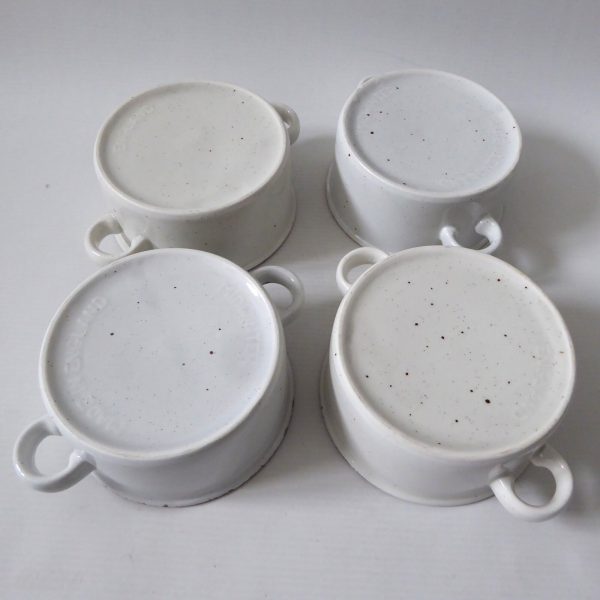 4 Midwinter Creation soup bowls + saucers, 1970s 1980s. Stonehenge pottery cups - Image 10