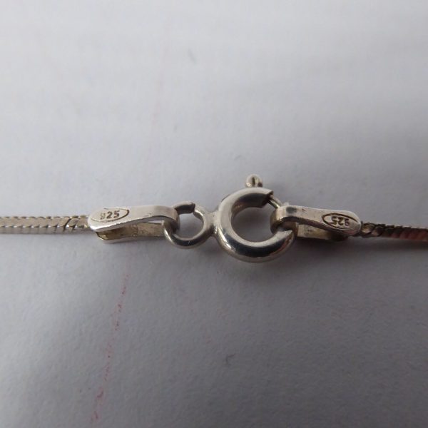 Ail Aluma sterling silver 925 rose flower pendant, 19" box chain necklace, 11g - Image 14