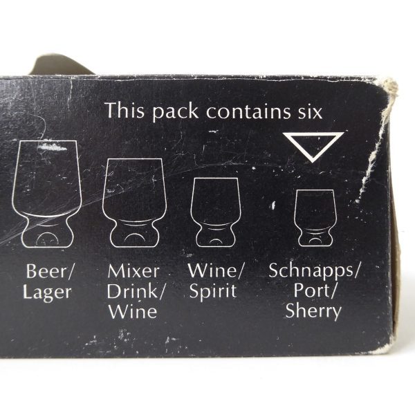 Boxed set 6 Ravenhead Apollo shot liqueur port small glasses vintage retro 1970s - Image 11