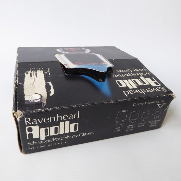 Boxed set 6 Ravenhead Apollo shot liqueur port small glasses vintage retro 1970s - Image 12