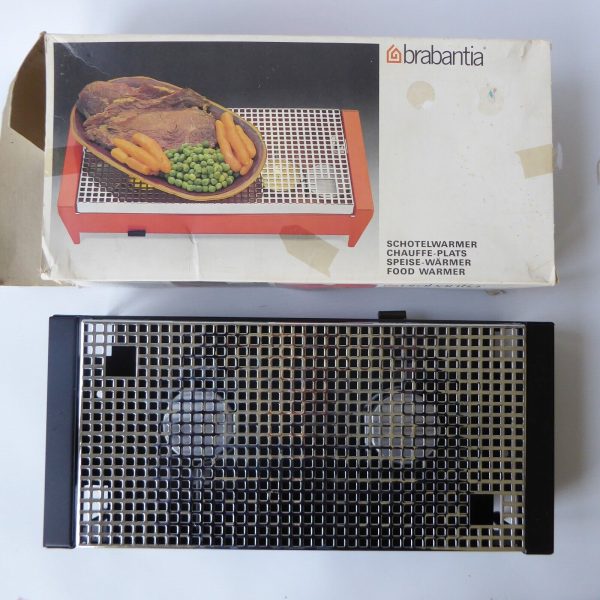 Brabantia black classic vintage 1970s food warmer, Holland. 2 candles + boxed - Image 11