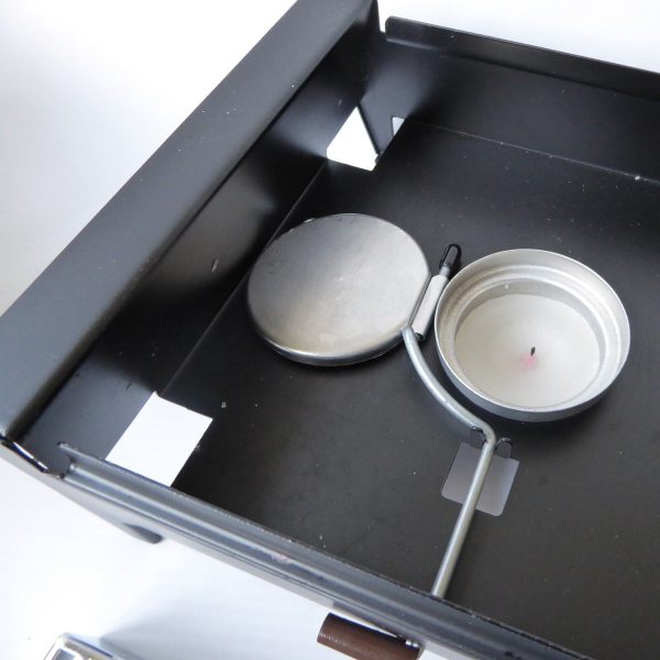 Brabantia black classic vintage 1970s food warmer, Holland. 2 candles + boxed - Image 15
