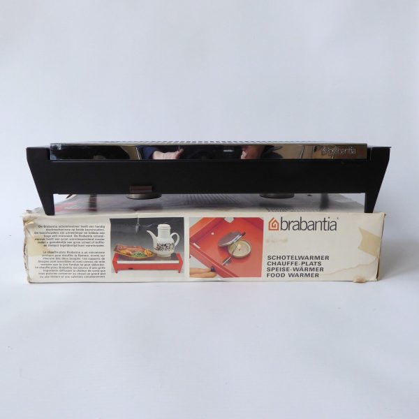 Brabantia black classic vintage 1970s food warmer, Holland. 2 candles + boxed - Image 3