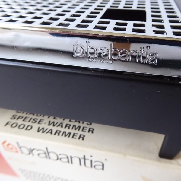 Brabantia black classic vintage 1970s food warmer, Holland. 2 candles + boxed - Image 6
