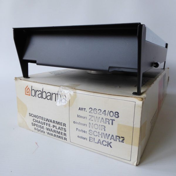 Brabantia black classic vintage 1970s food warmer, Holland. 2 candles + boxed - Image 10