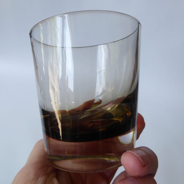 Caithness vintage tumbler glass, Peat smoky brown cased, whisky spirits, spare - Image 4