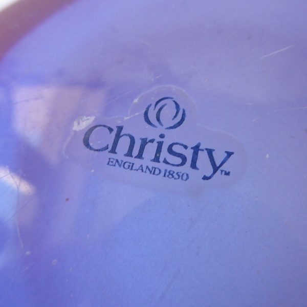Christy lucite perspex large 8" geode bowl, flat rim, round. Mauve indigo lilac - Image 10