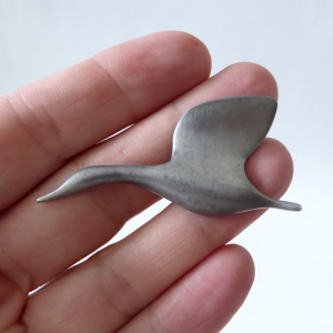 Frederick Design Canada goose modernist minimalist vintage brooch, flying bird