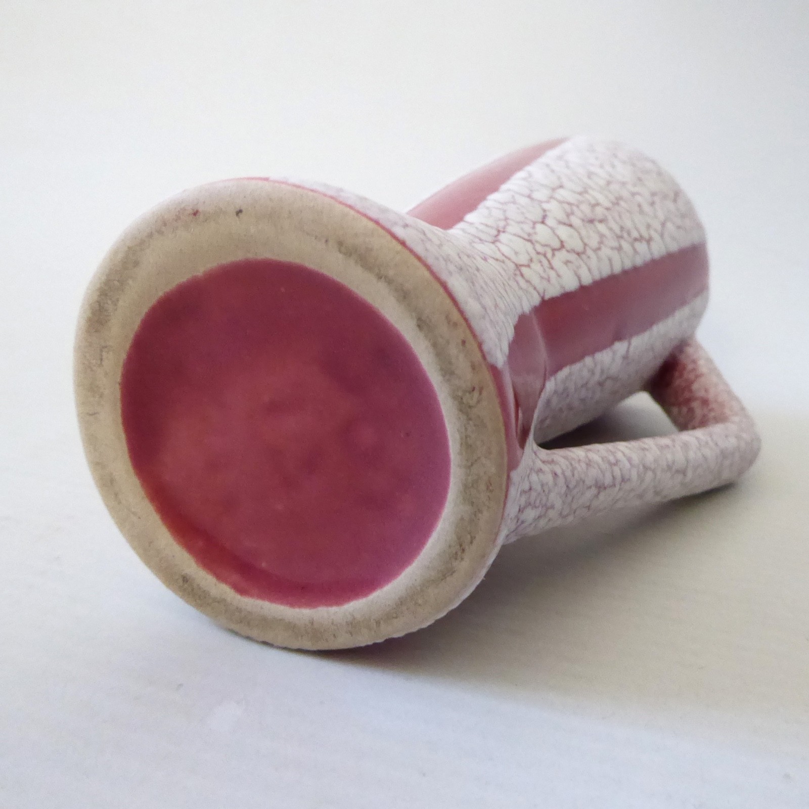 Jopeko Keramik West German pottery red crackle shrink glaze vintage vase 5" pot - Image 9