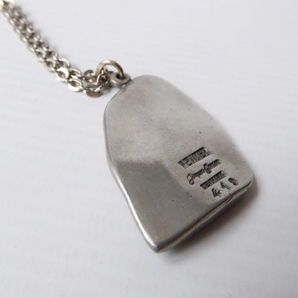 Jorgen Jensen Danish vintage pewter jelling stone rune pendant & necklace, 419 - Image 11