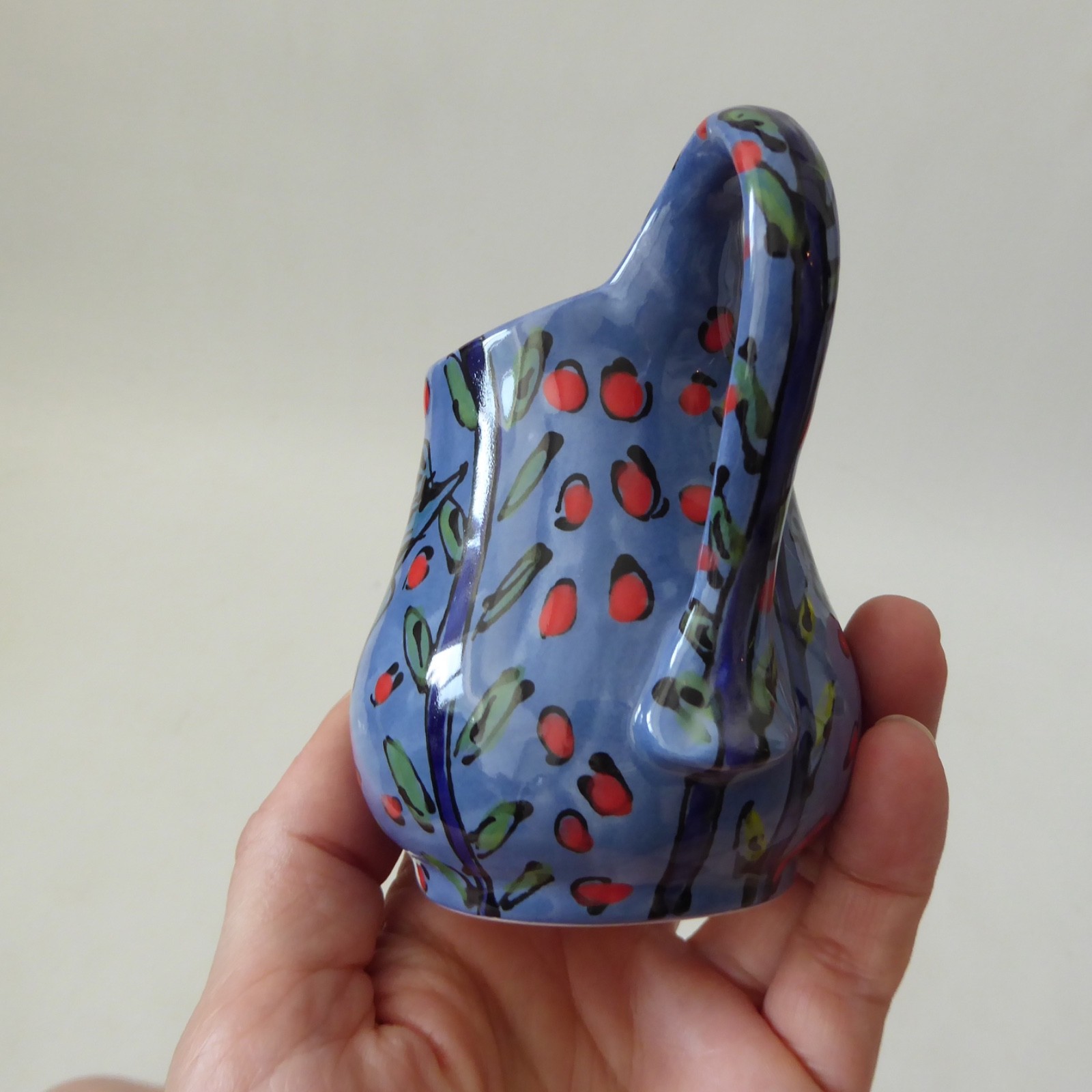 Katherine Barney Elsing Norfolk studio pottery ceramic milk cream jug: chicken - Image 12