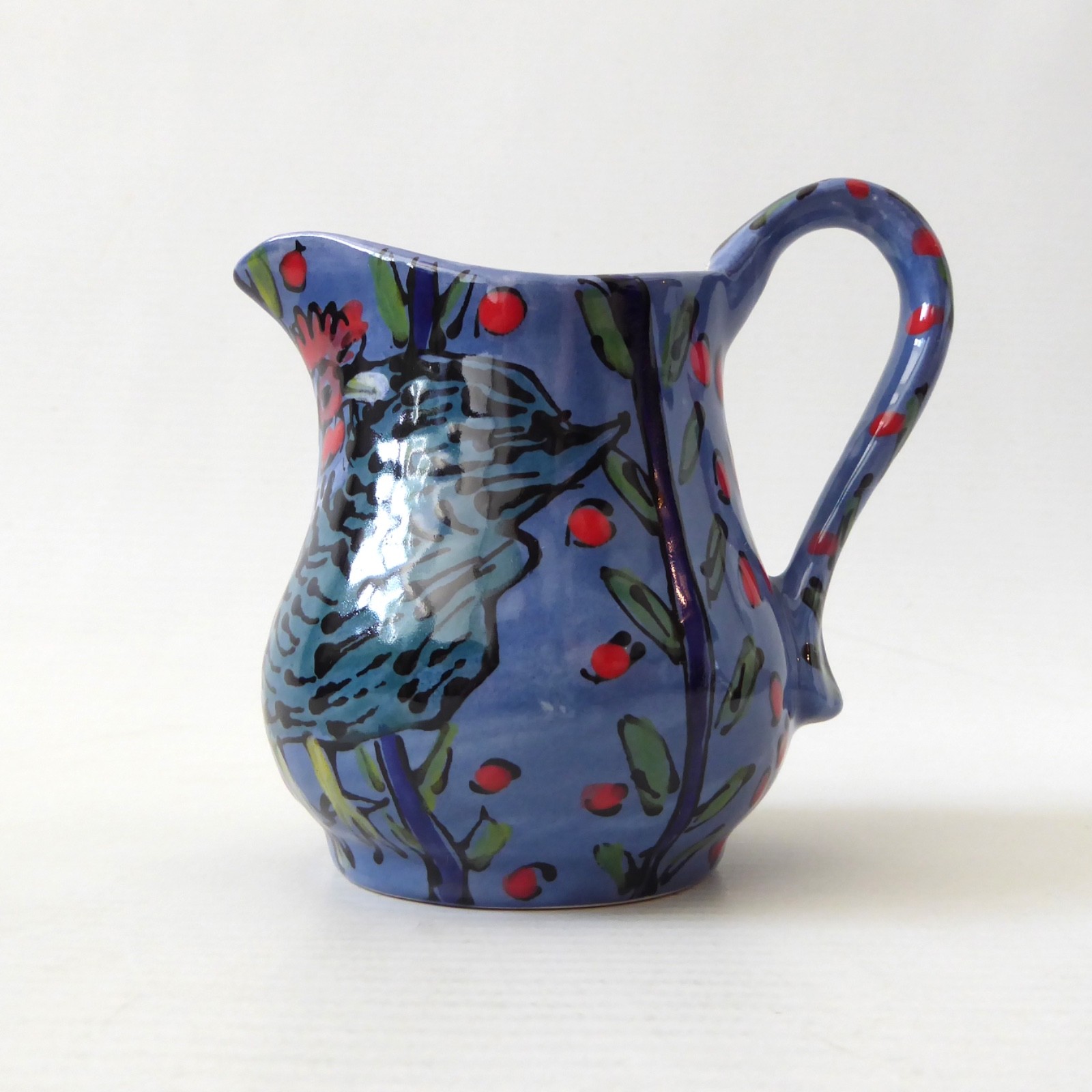 Katherine Barney Elsing Norfolk studio pottery ceramic milk cream jug: chicken - Image 4