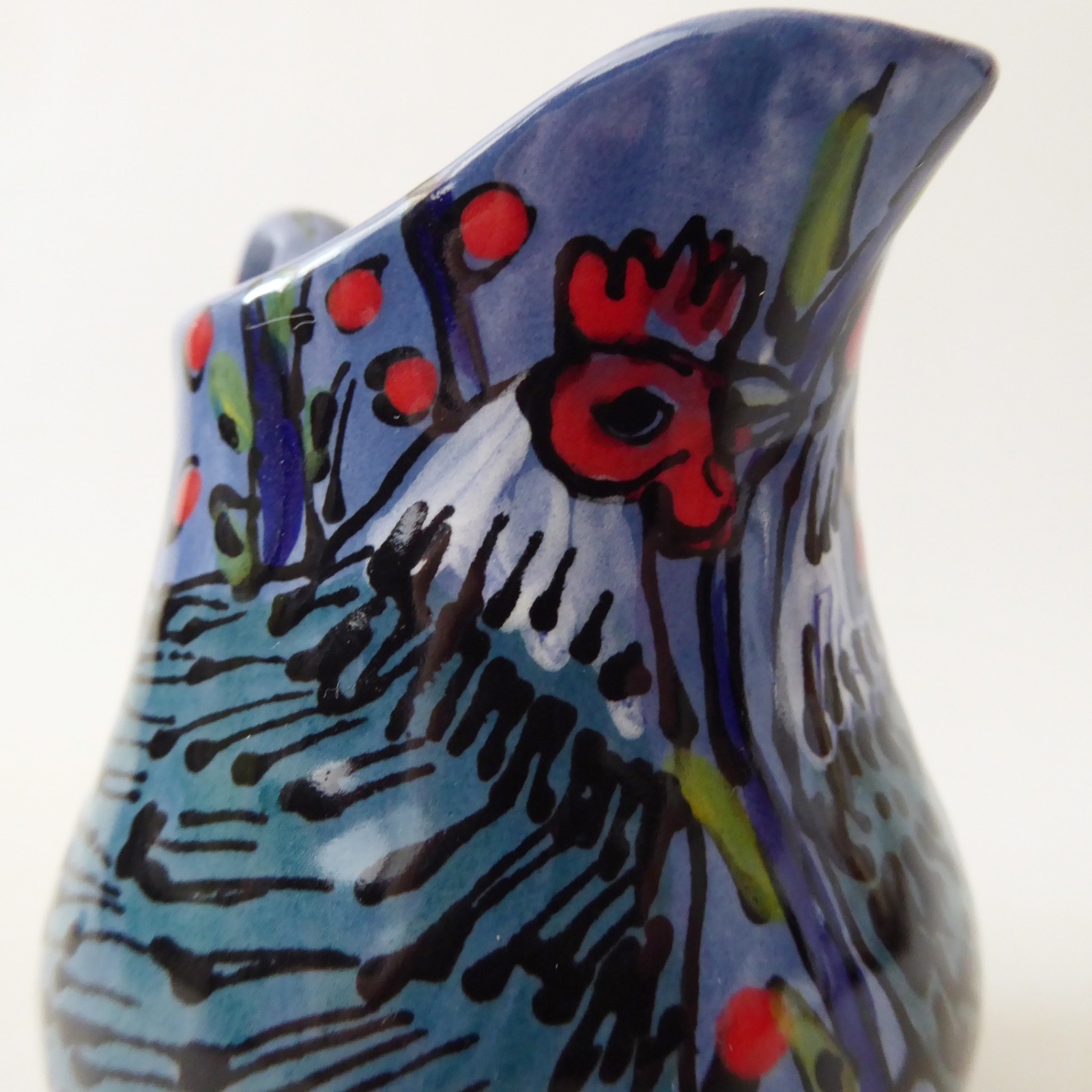 Katherine Barney Elsing Norfolk studio pottery ceramic milk cream jug: chicken - Image 7