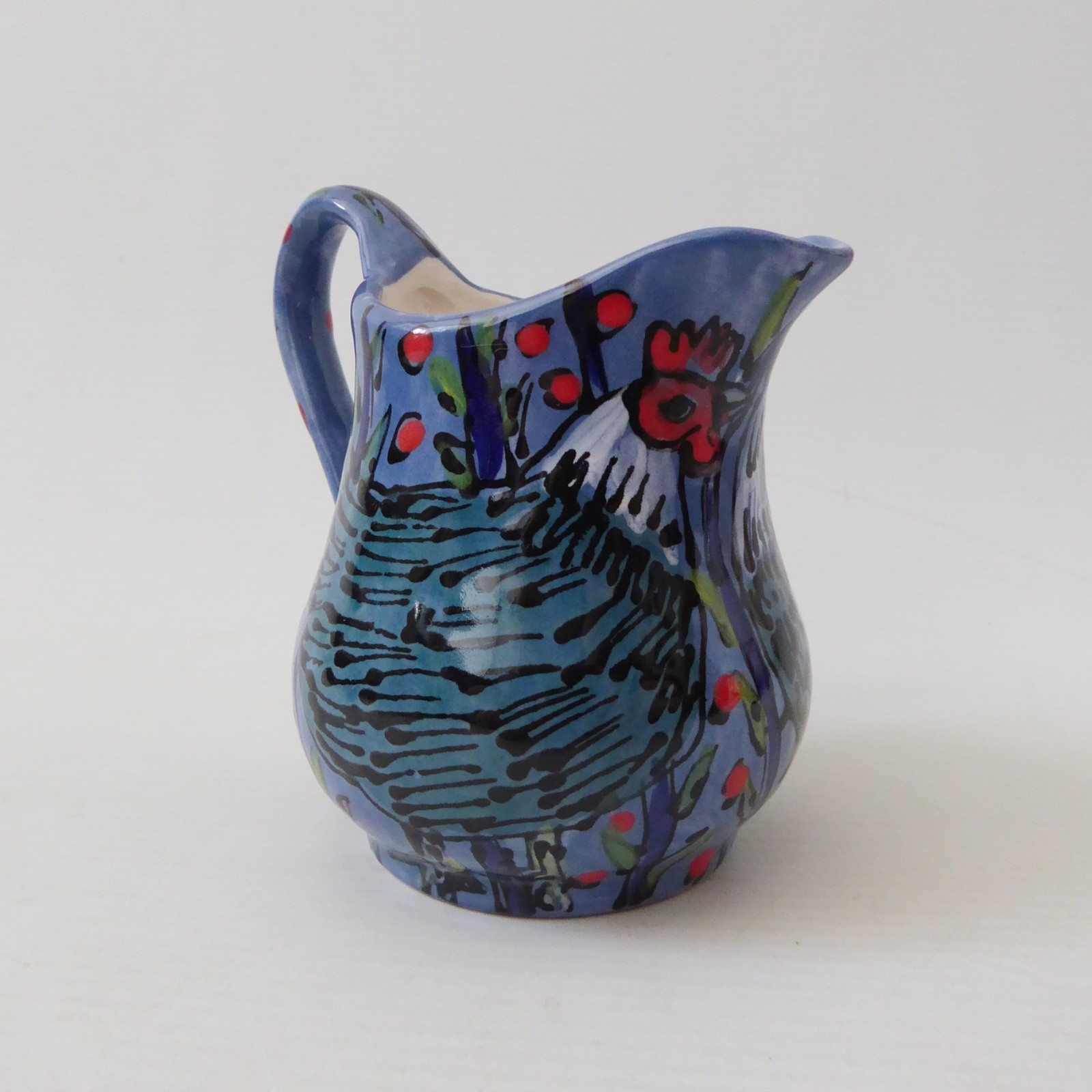 Katherine Barney Elsing Norfolk studio pottery ceramic milk cream jug: chicken - Image 10
