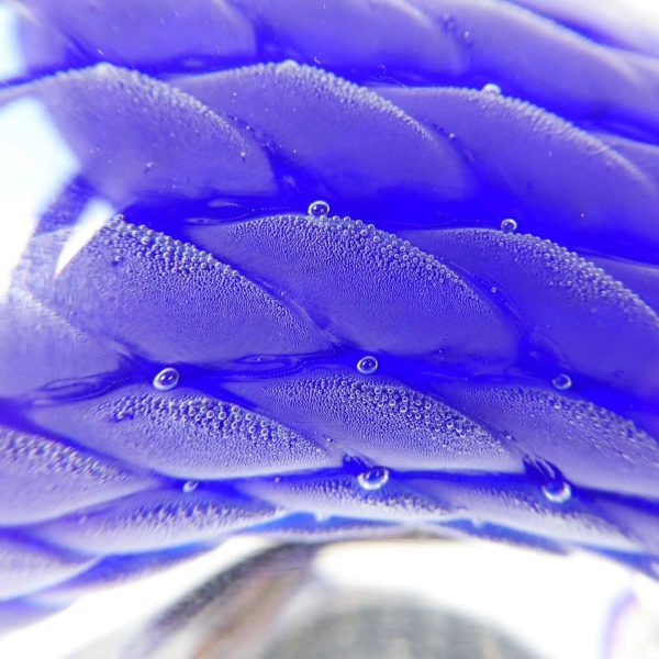Lovely sfumato blue art glass dolphin figurine ornament + controlled bubble ball - Image 5