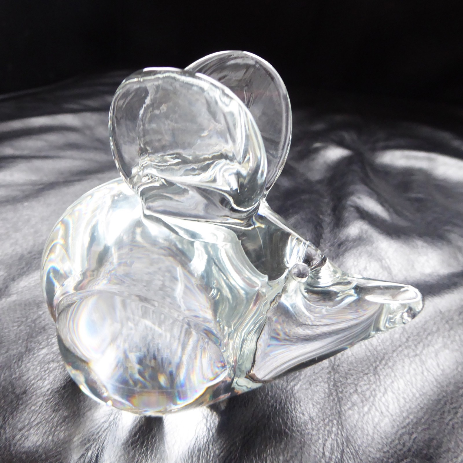 Maleras Sweden Mats Jonasson full crystal glass mouse figurine paperweight vintg - Image 14