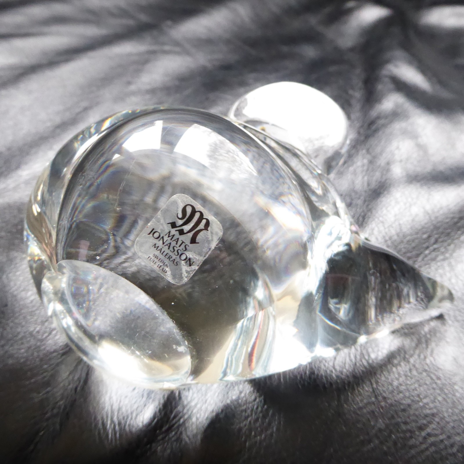 Maleras Sweden Mats Jonasson full crystal glass mouse figurine paperweight vintg - Image 15