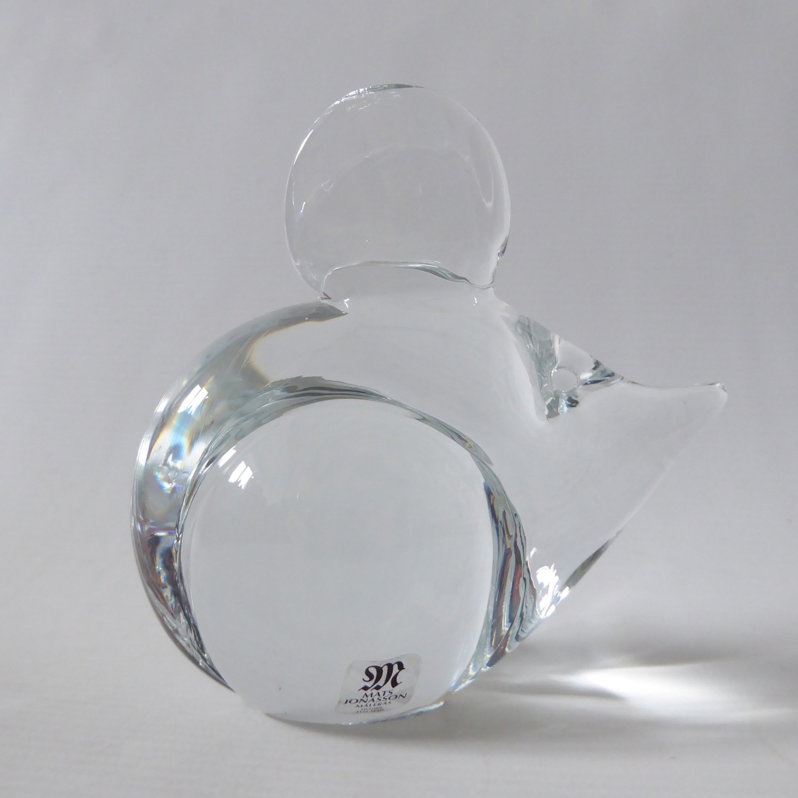 Maleras Sweden Mats Jonasson full crystal glass mouse figurine paperweight vintg - Image 3