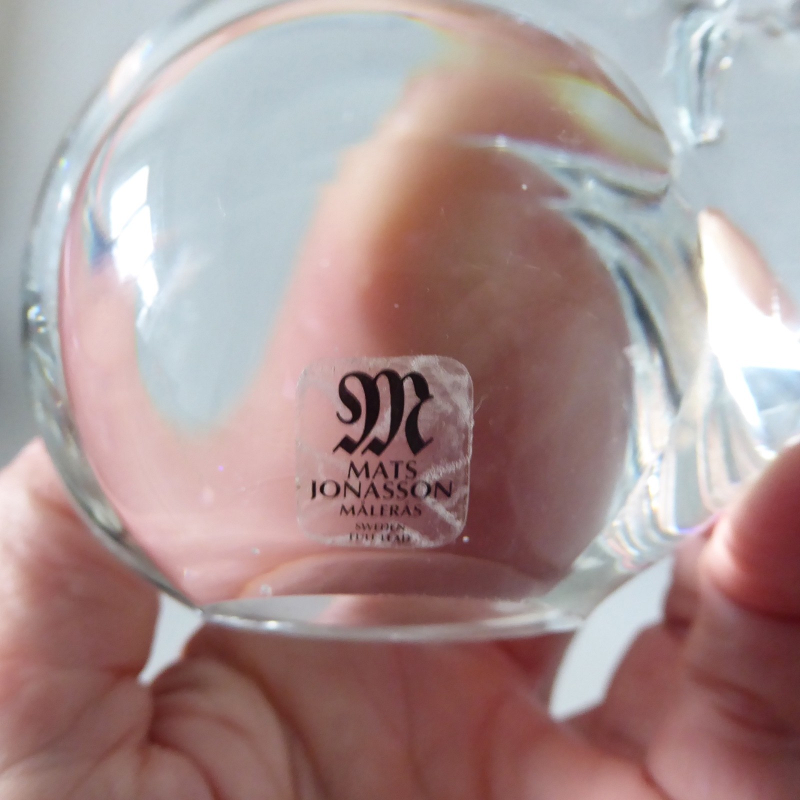 Maleras Sweden Mats Jonasson full crystal glass mouse figurine paperweight vintg - Image 4